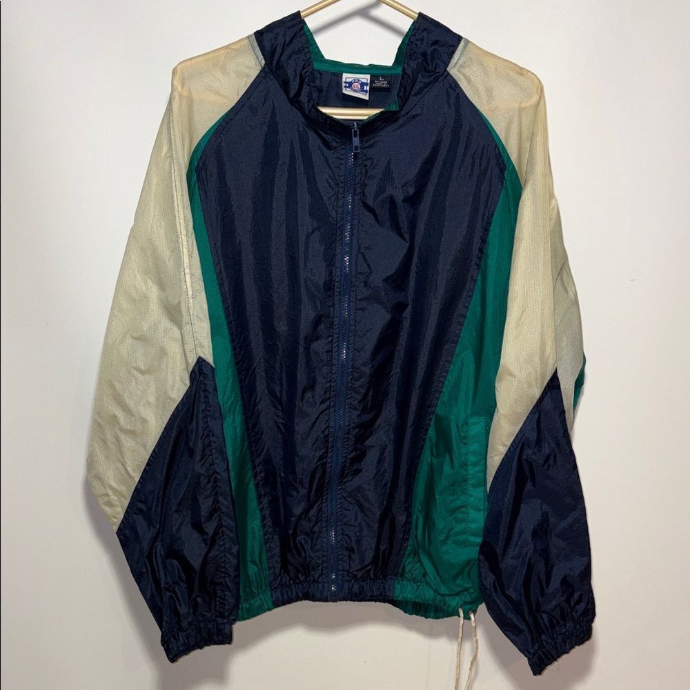 Pro Spirit Athletic Gear Vintage Navy and Green Windbreaker